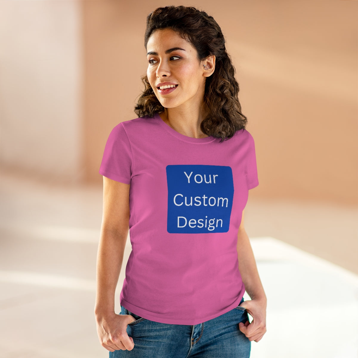 Women's Midweight Cotton Tee (Front and Back Design)