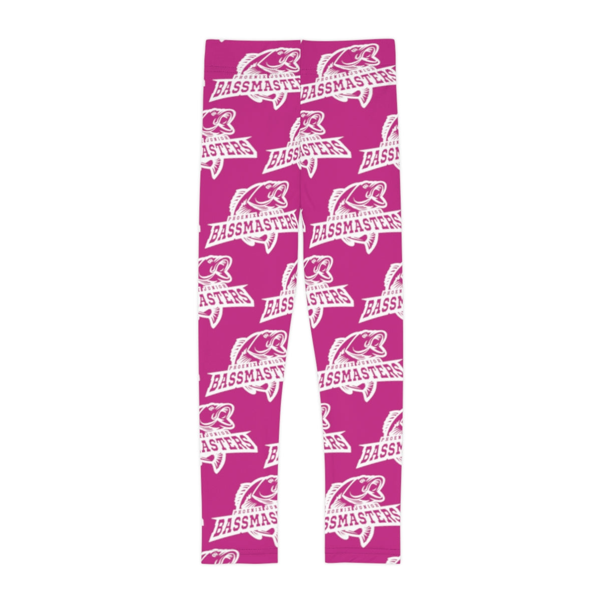 Junior Bassmasters Youth Leggings - White / Pink