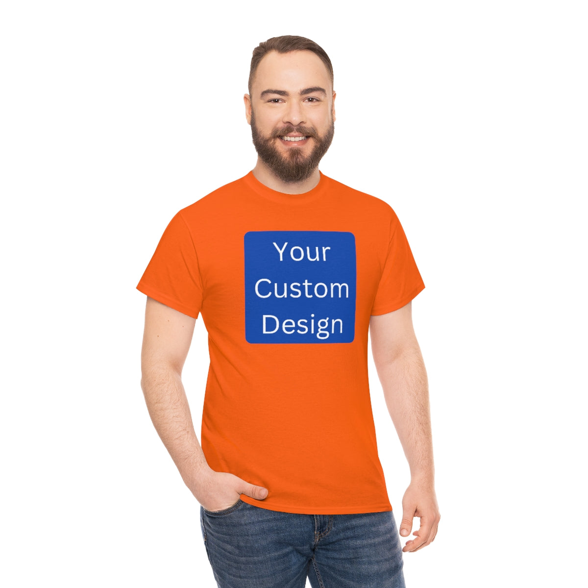 Unisex Heavy Cotton Tee (Front and Back Design)
