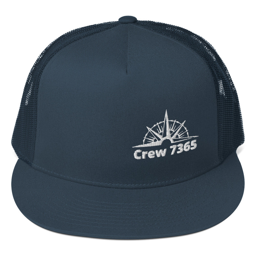 Crew 7365 - Trucker Cap (WHITE Logo)