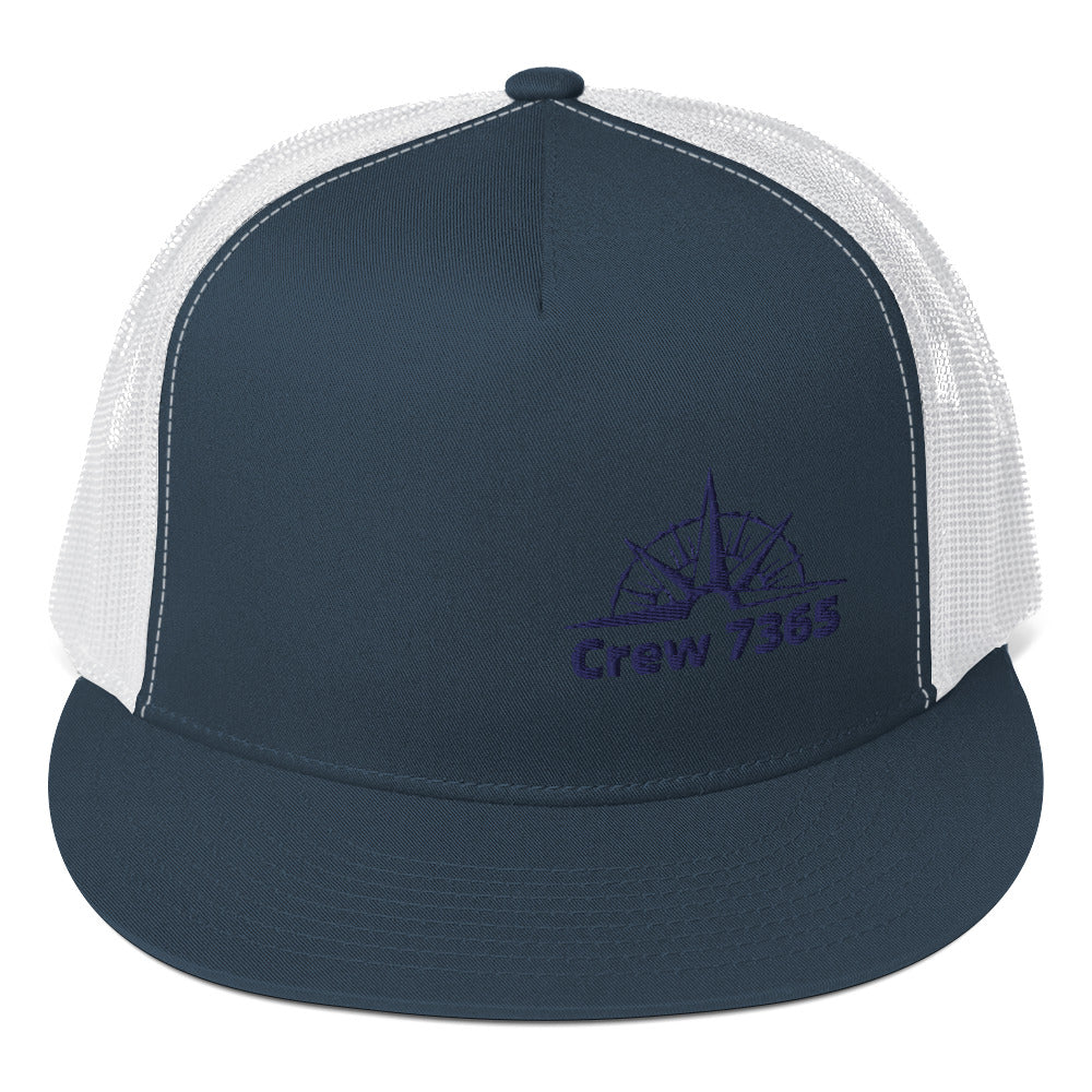Crew 7365 - Trucker Cap (NAVY Logo)