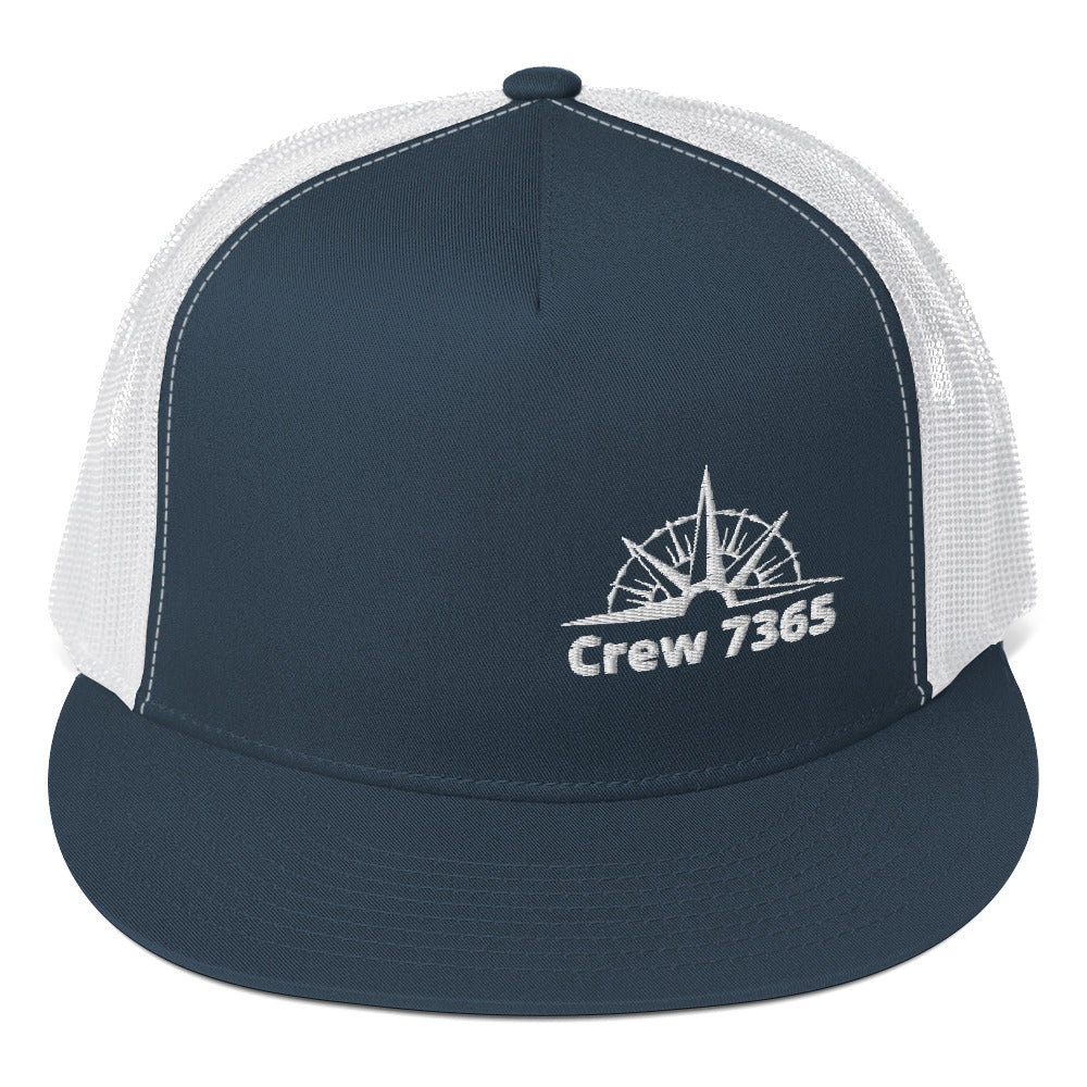 Crew 7365 - Trucker Cap (WHITE Logo)