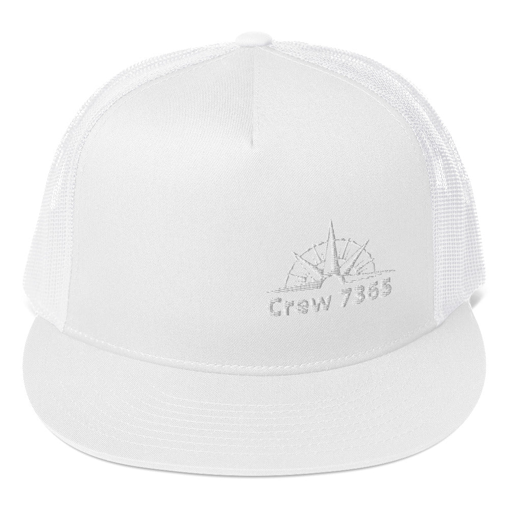 Crew 7365 - Trucker Cap (WHITE Logo)