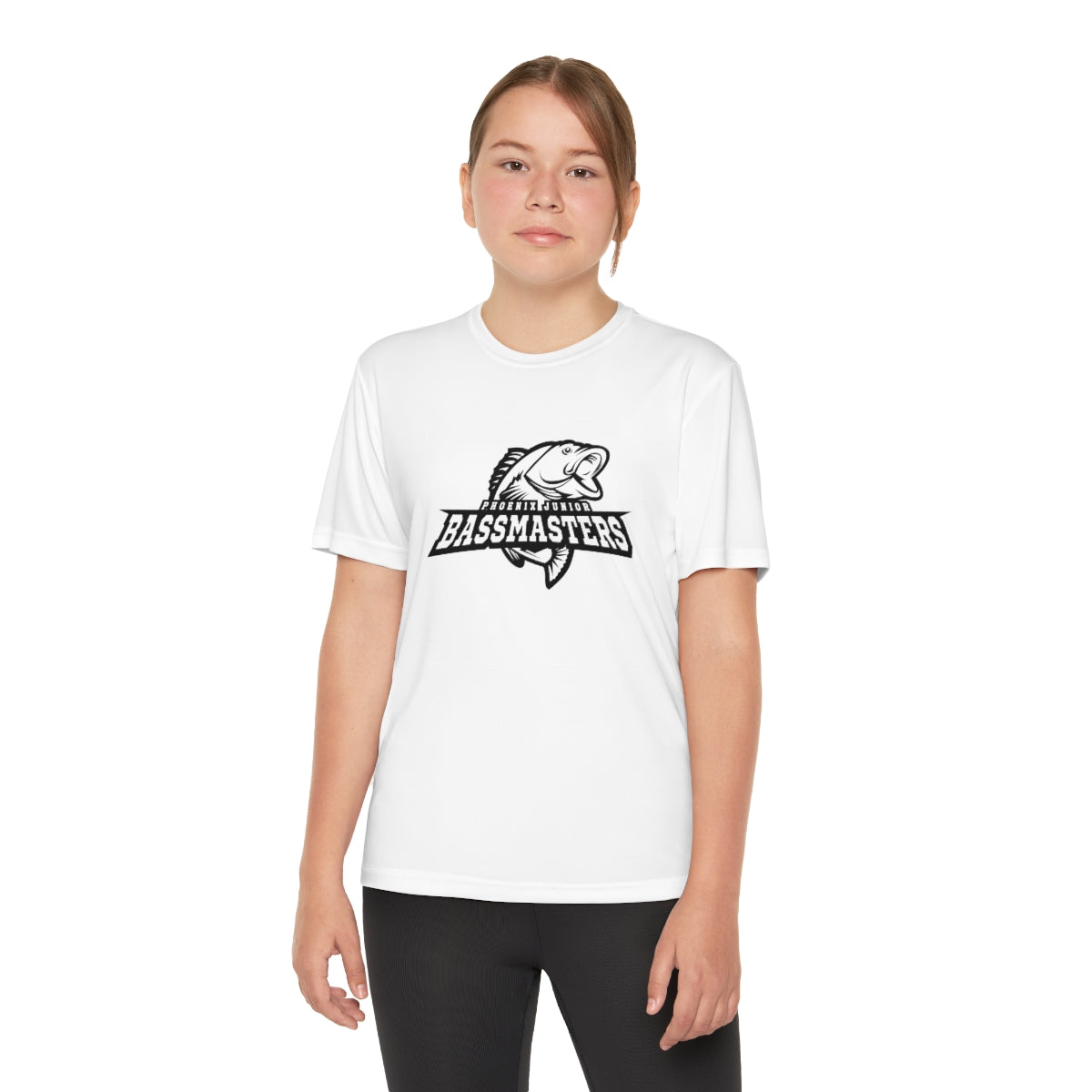 Junior Bassmasters Youth Dry Fit Tee - Black Logo