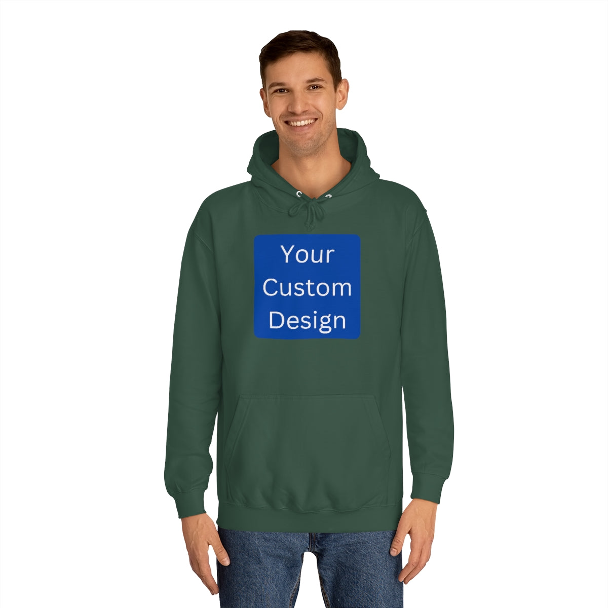 Unisex College Hoodie - Customization (Front & Back Designs)