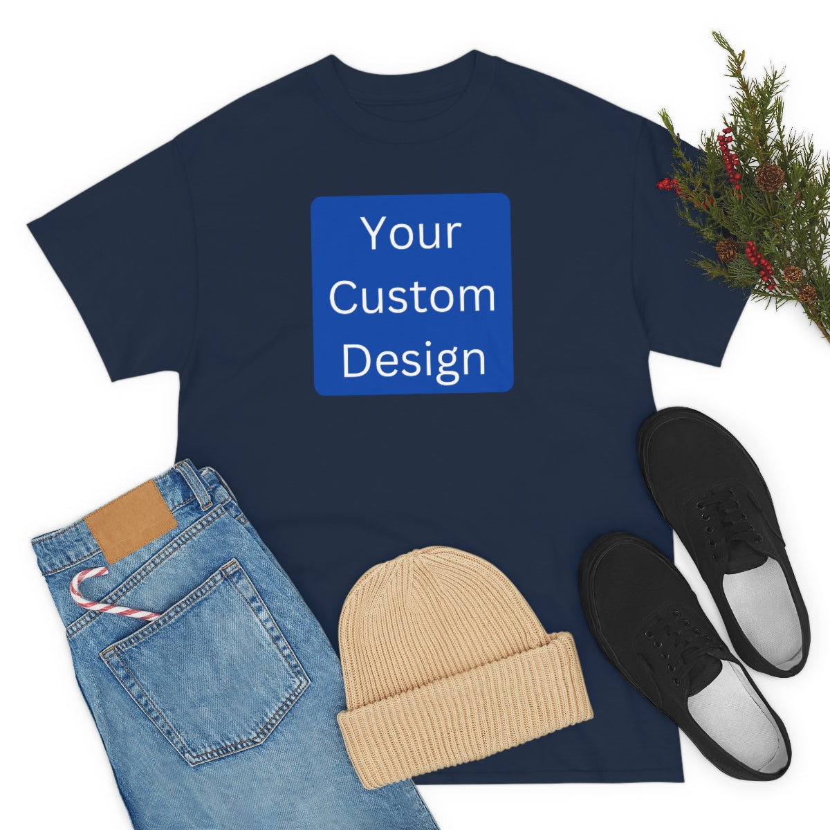 Unisex Heavy Cotton Tee (Front and Back Design)