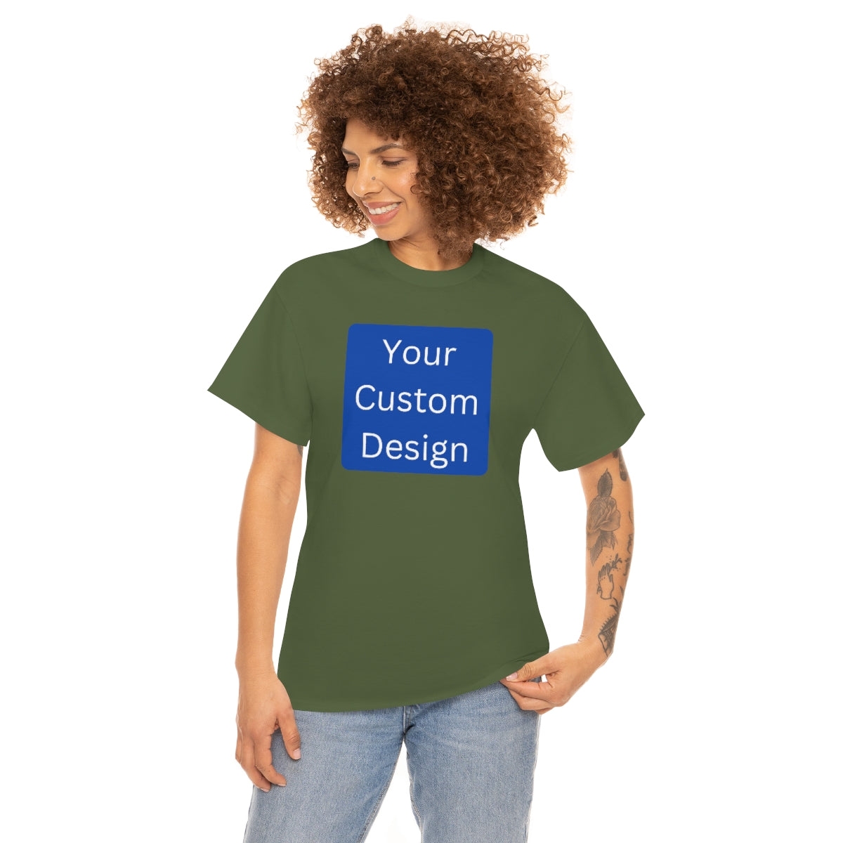 Unisex Heavy Cotton Tee (Front and Back Design)