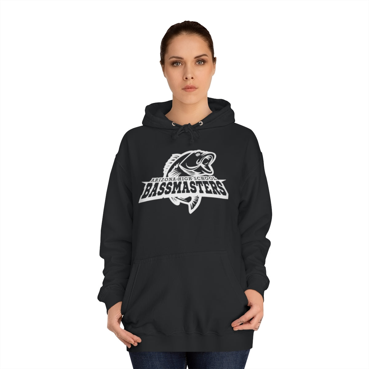 Junior Bassmasters High School Adult Hoodie - White Logo