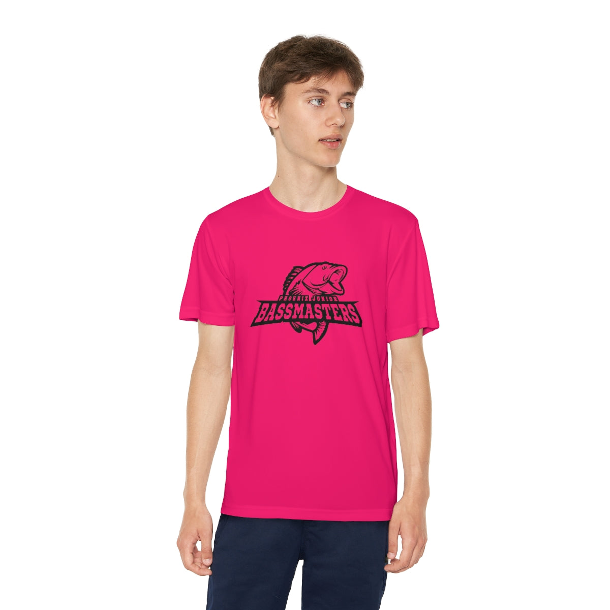 Junior Bassmasters Youth Dry Fit Tee - Black Logo