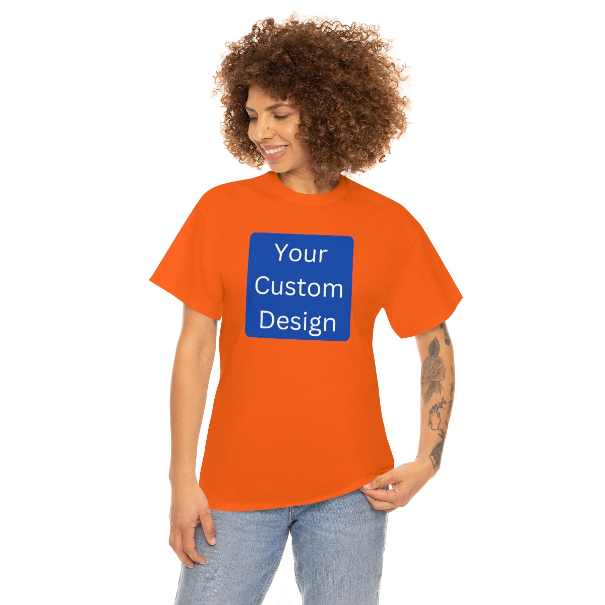 Unisex Heavy Cotton Tee (Front and Back Design)