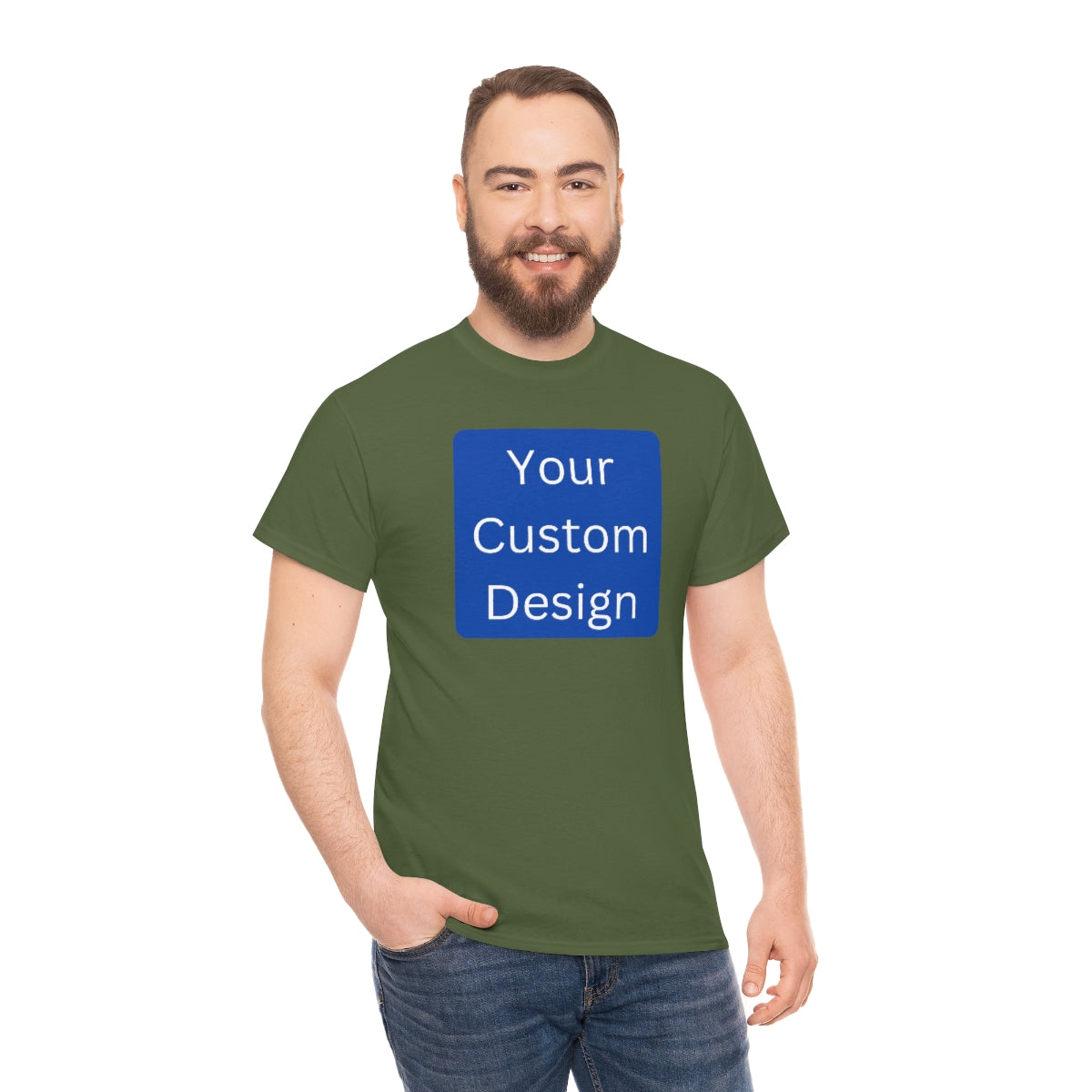 Unisex Heavy Cotton Tee (Front and Back Design)