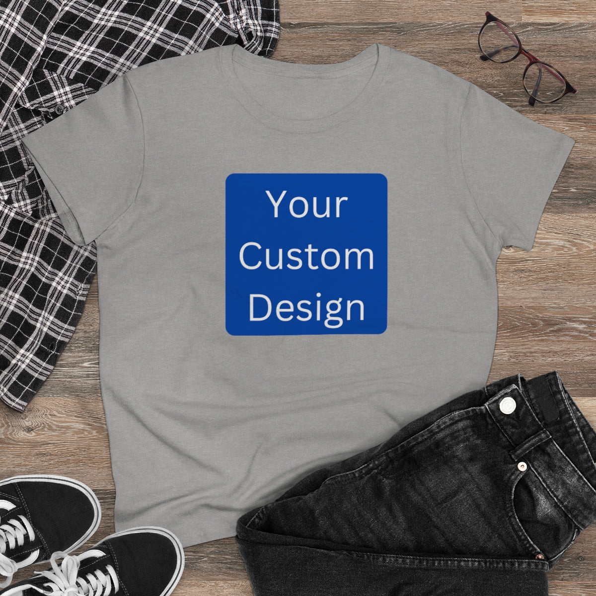 Women's Midweight Cotton Tee (Front Design Only)