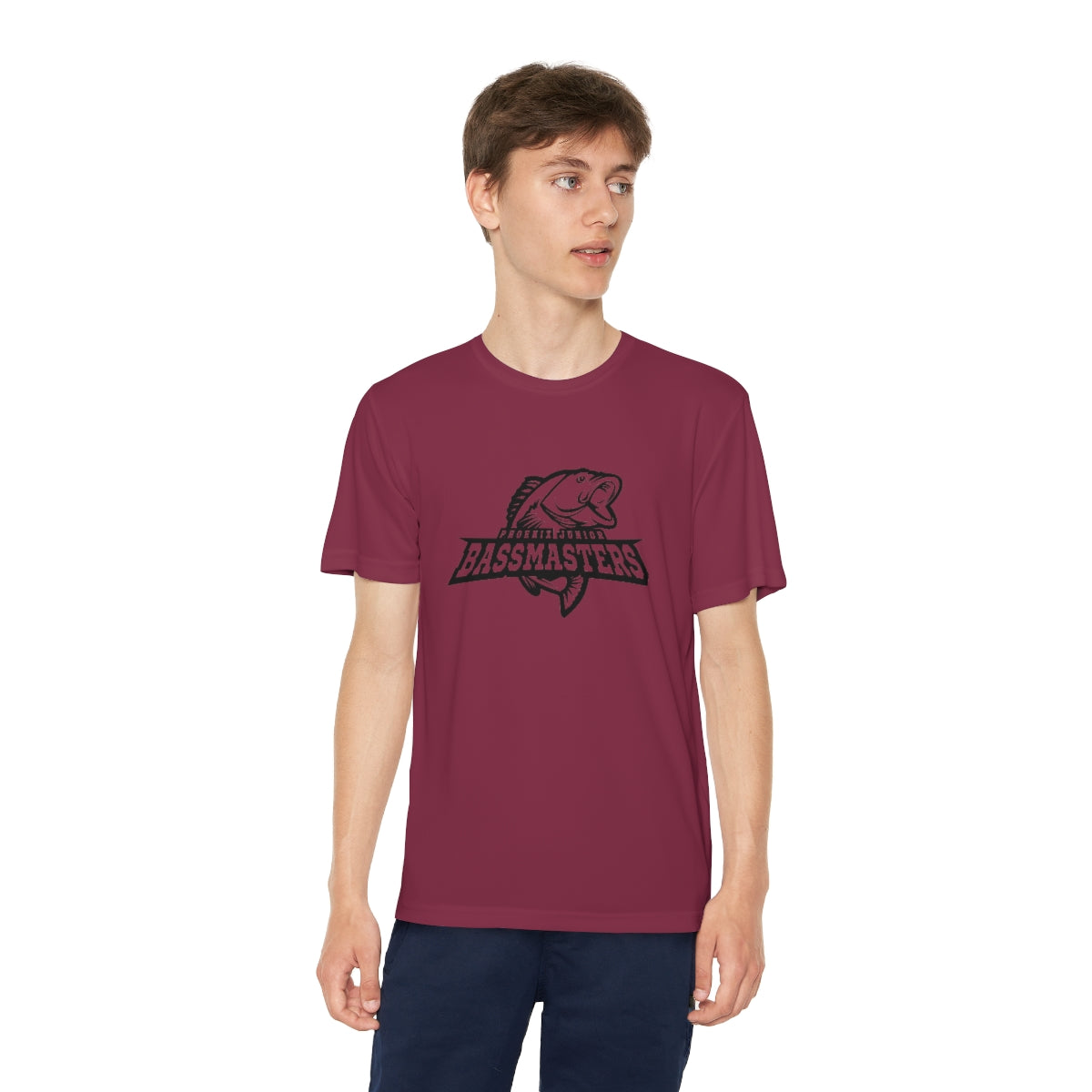 Junior Bassmasters Youth Dry Fit Tee - Black Logo
