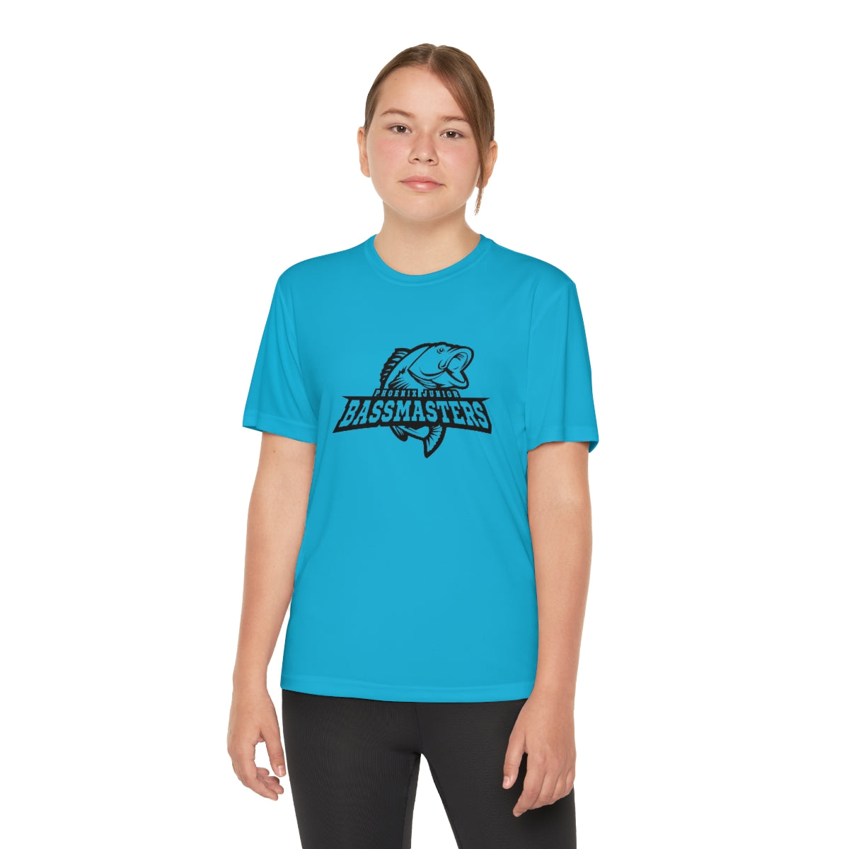 Junior Bassmasters Youth Dry Fit Tee - Black Logo