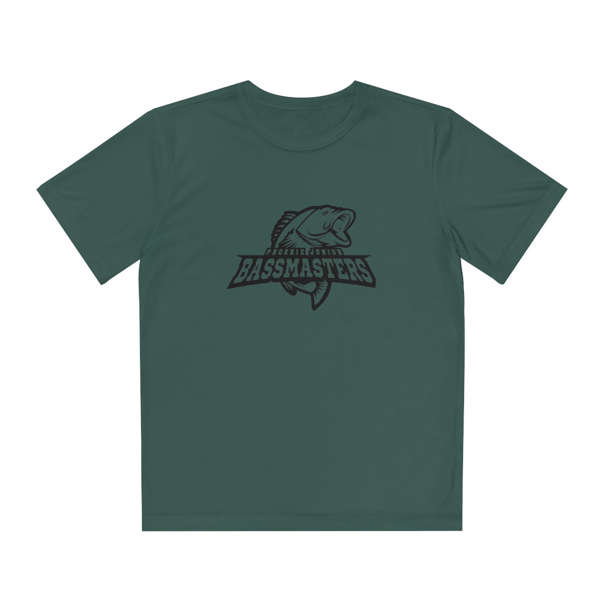 Junior Bassmasters Youth Dry Fit Tee - Black Logo