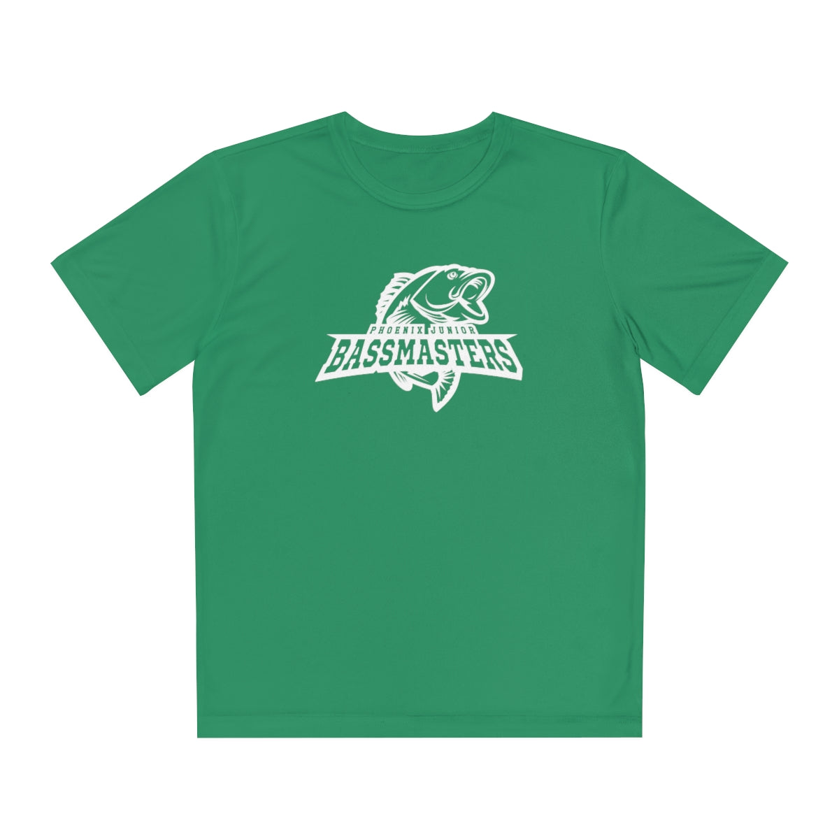 Junior Bassmasters Youth Dry Fit Tee - White Logo