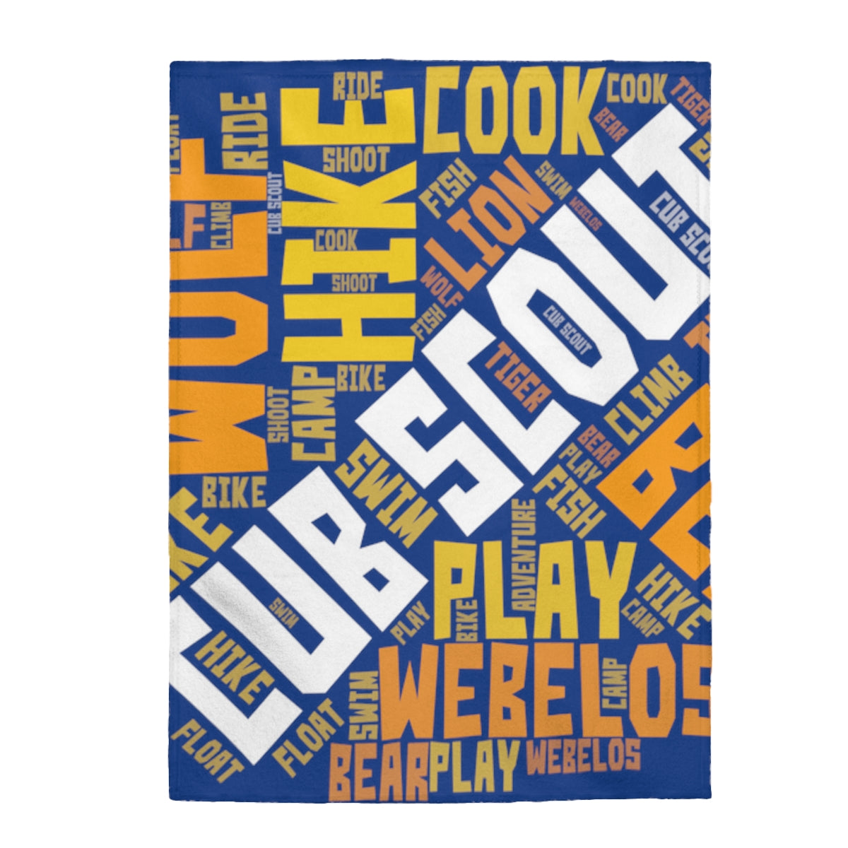 Cub Scout Velveteen Minky Blanket