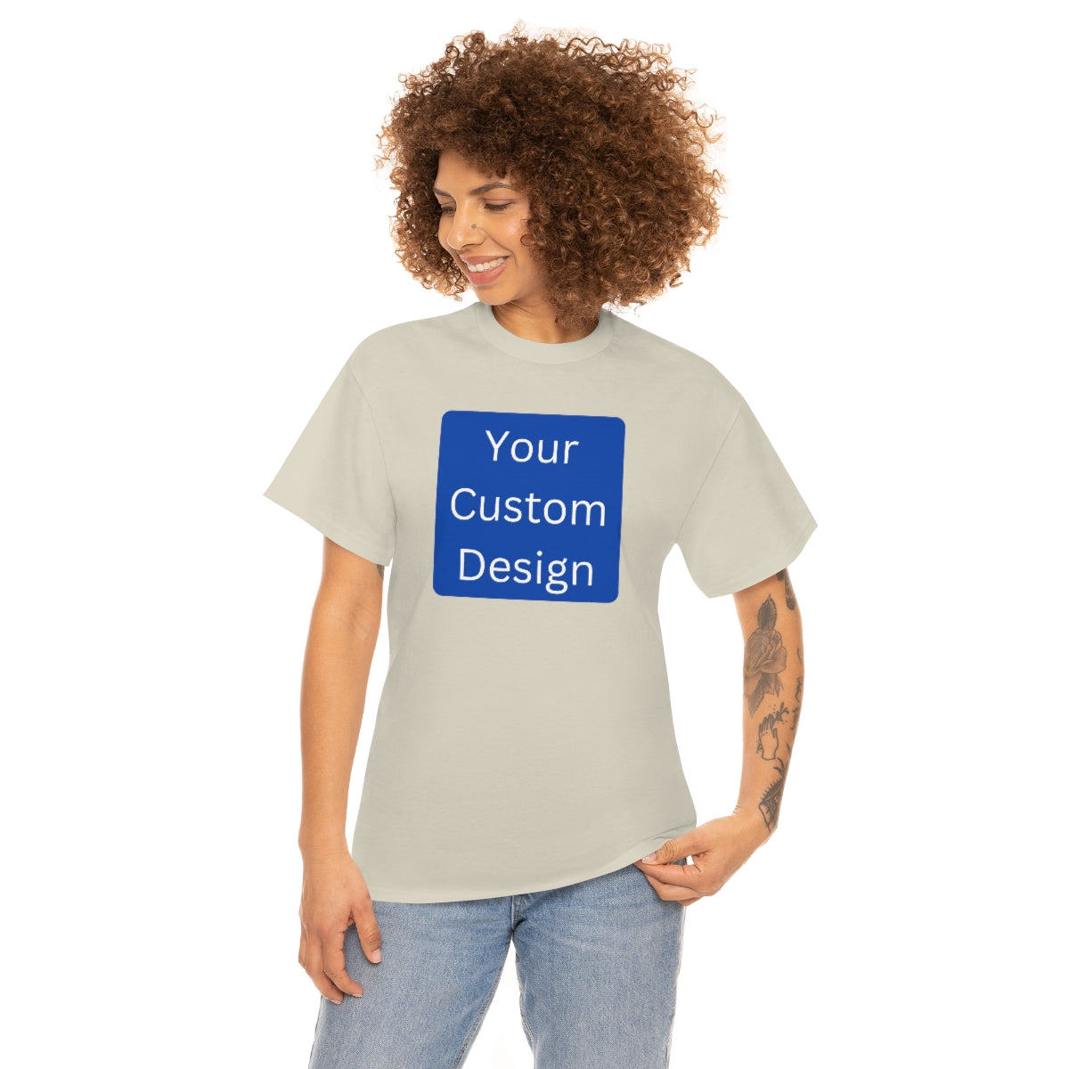 Unisex Heavy Cotton Tee (Front and Back Design)