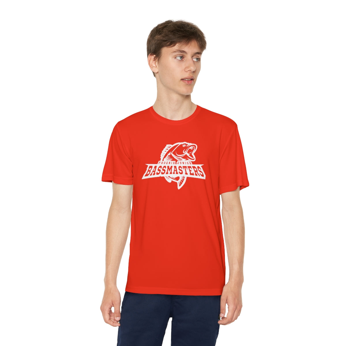 Junior Bassmasters Youth Dry Fit Tee - White Logo