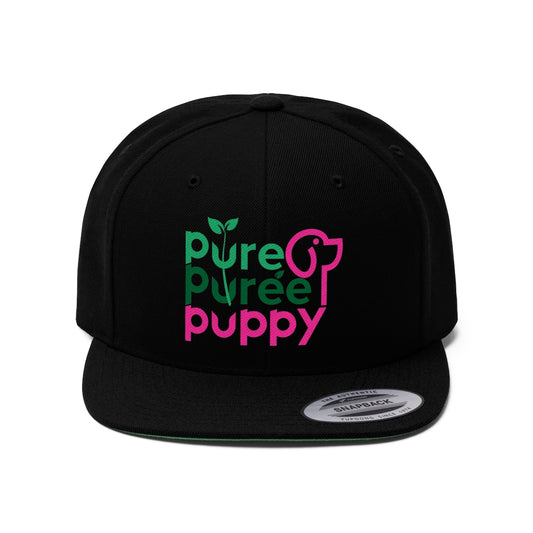 Pure Puppy Puree Unisex Flat Bill Hat