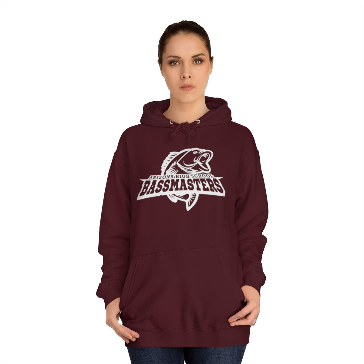 Junior Bassmasters High School Adult Hoodie - White Logo