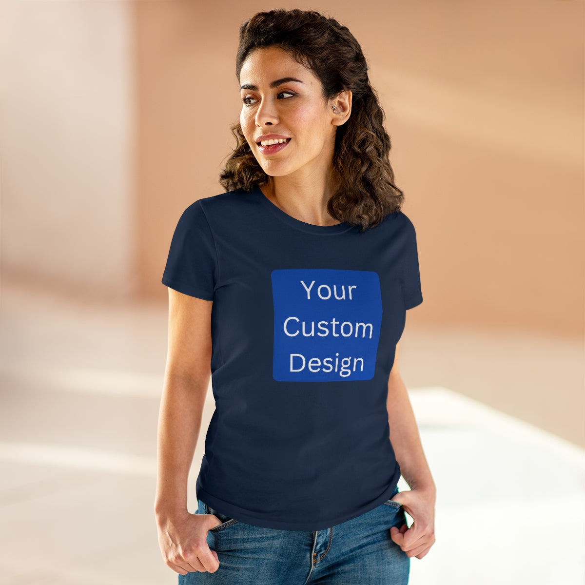 Women's Midweight Cotton Tee (Front Design Only)