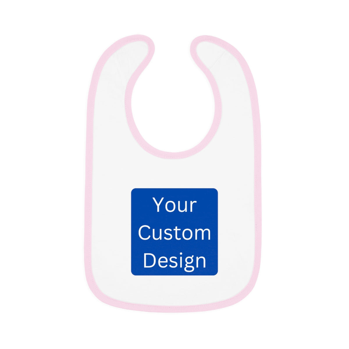 Customizable Baby Contrast Trim Jersey Bib