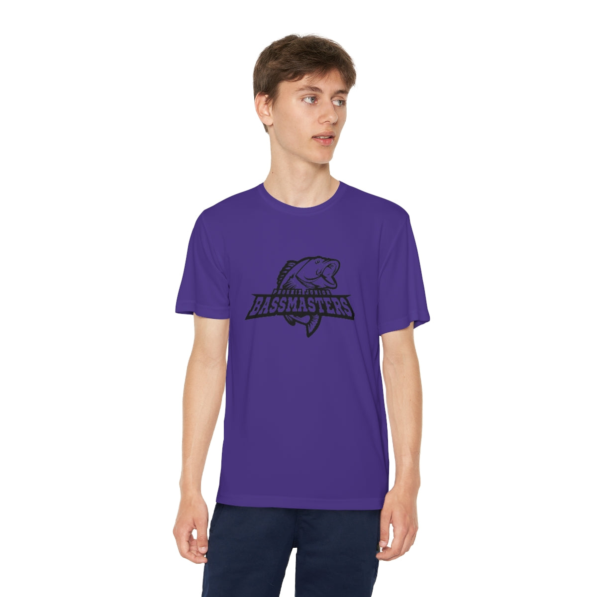 Junior Bassmasters Youth Dry Fit Tee - Black Logo