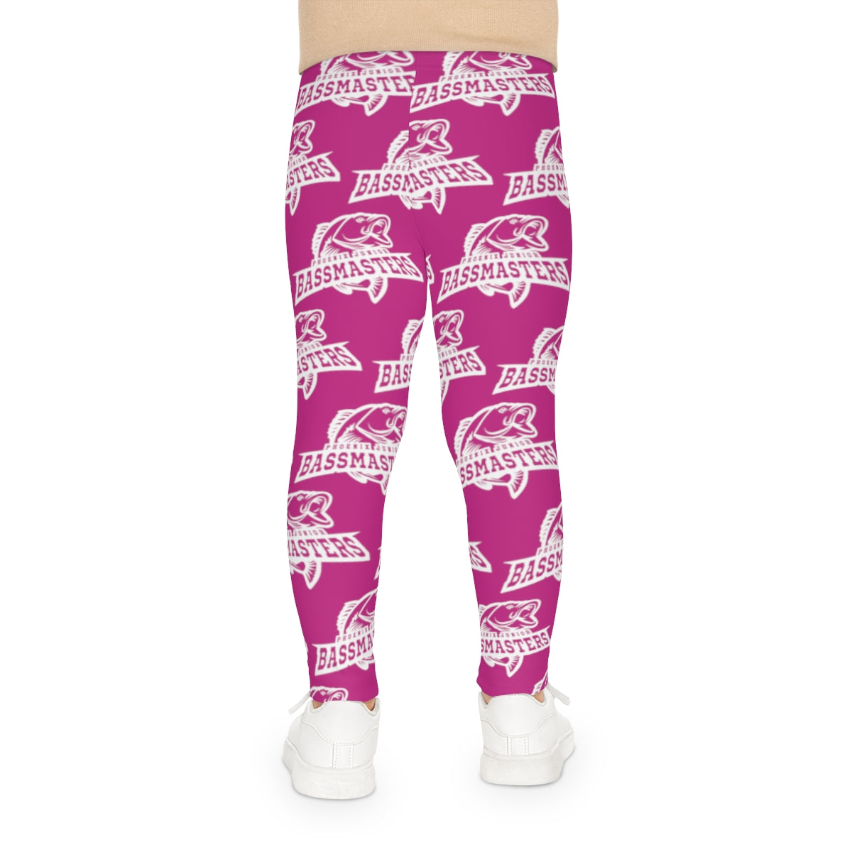 Junior Bassmasters Youth Leggings - White / Pink