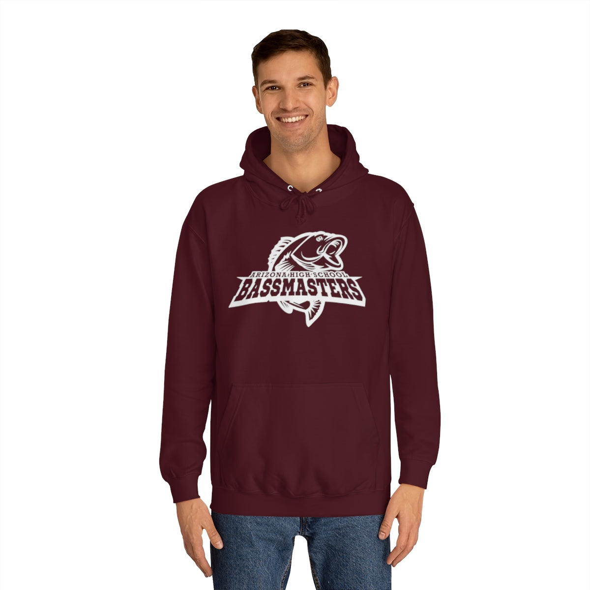 Junior Bassmasters High School Adult Hoodie - White Logo