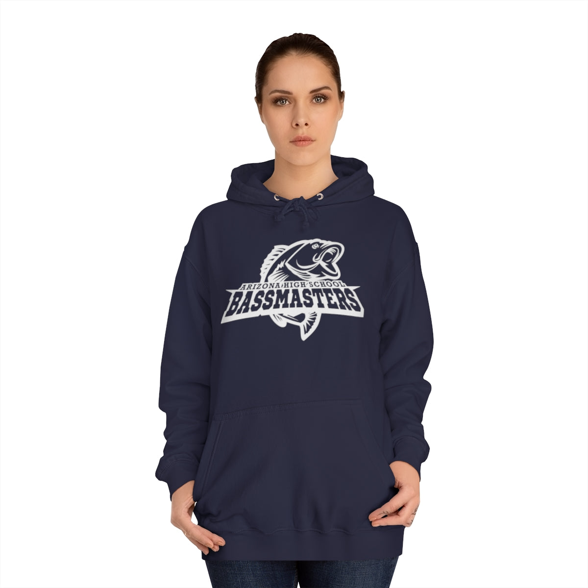 Junior Bassmasters High School Adult Hoodie - White Logo