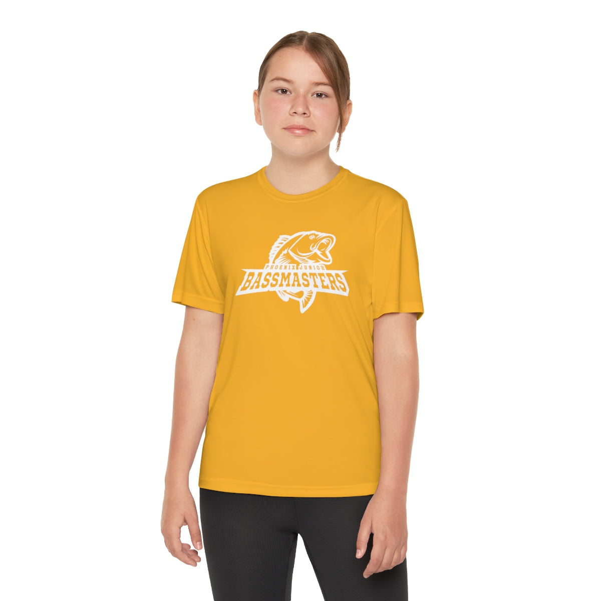 Junior Bassmasters Youth Dry Fit Tee - White Logo