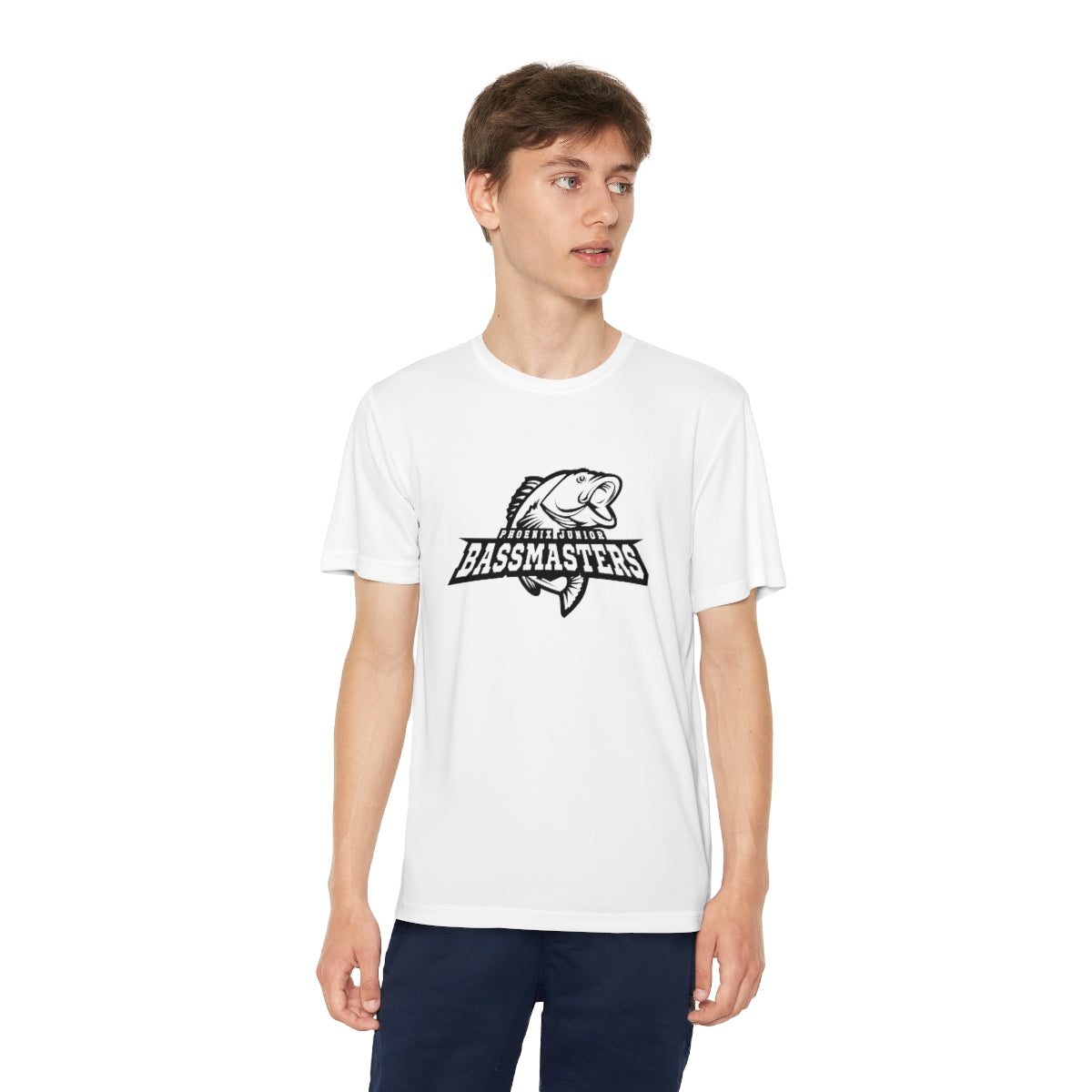 Junior Bassmasters Youth Dry Fit Tee - Black Logo