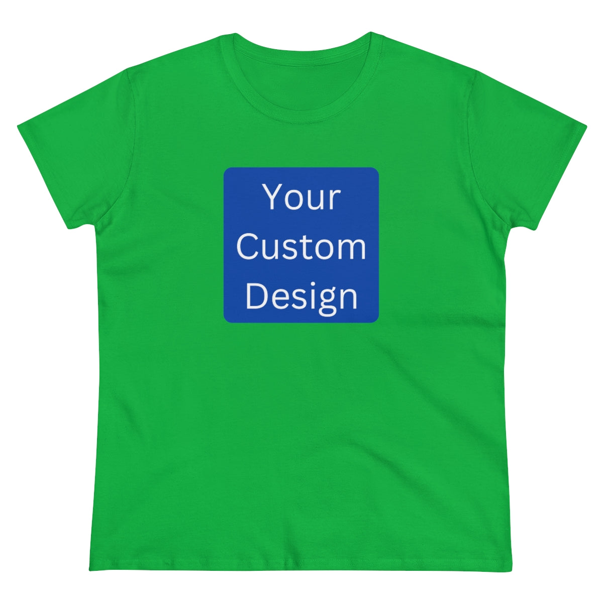 Women's Midweight Cotton Tee (Front Design Only)
