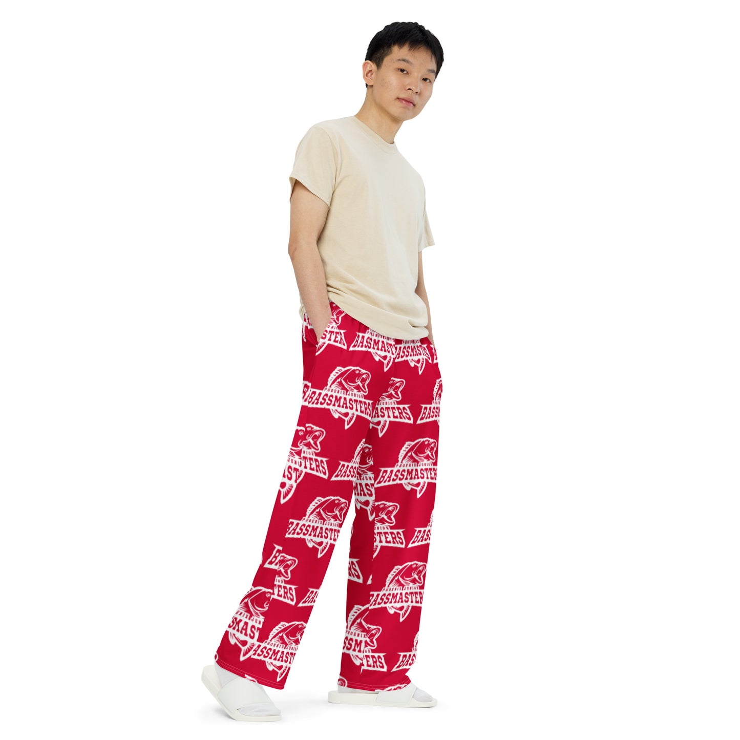 Junior Bassmasters Sleep Pants - White / Royal (Adult)