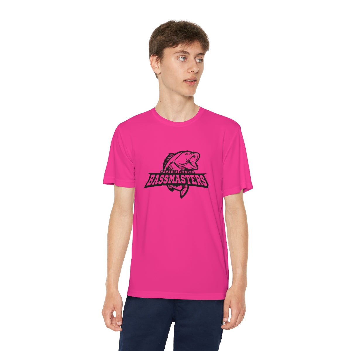 Junior Bassmasters Youth Dry Fit Tee - Black Logo