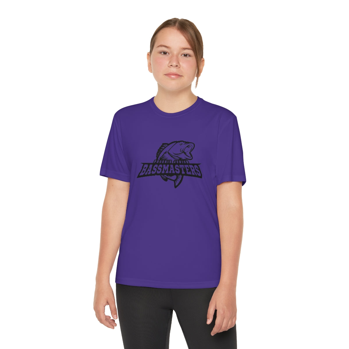 Junior Bassmasters Youth Dry Fit Tee - Black Logo