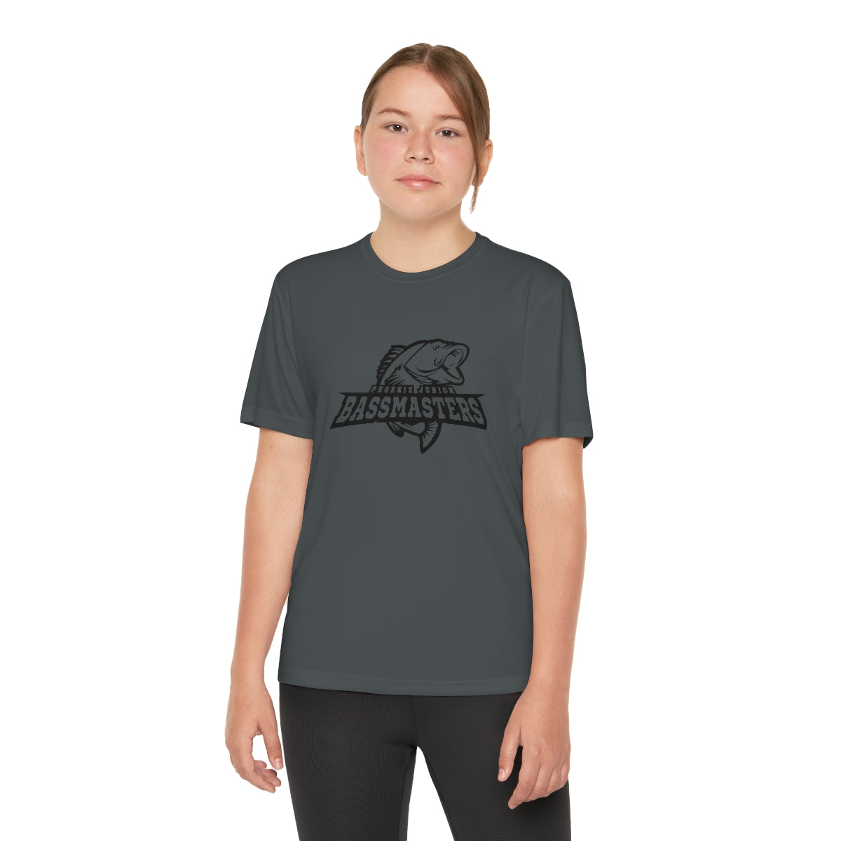 Junior Bassmasters Youth Dry Fit Tee - Black Logo