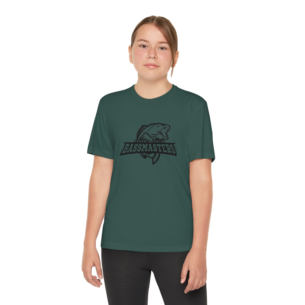 Junior Bassmasters Youth Dry Fit Tee - Black Logo