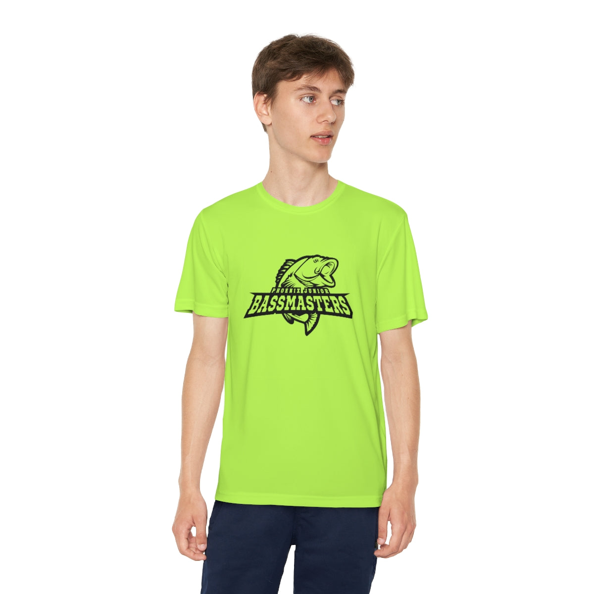 Junior Bassmasters Youth Dry Fit Tee - Black Logo