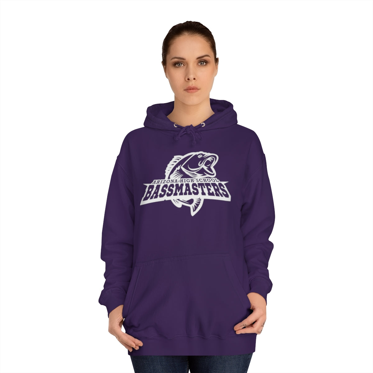 Junior Bassmasters High School Adult Hoodie - White Logo