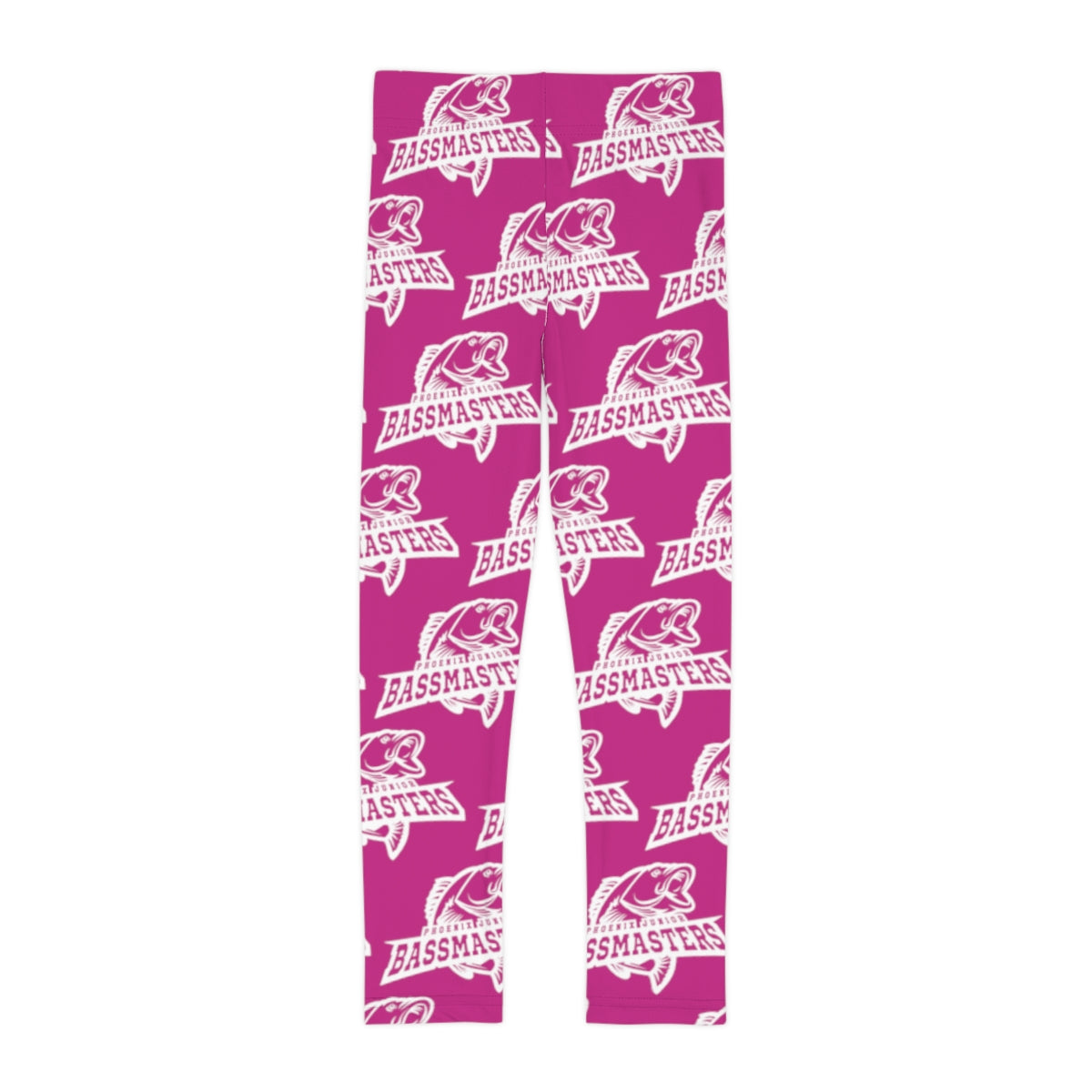 Junior Bassmasters Youth Leggings - White / Pink