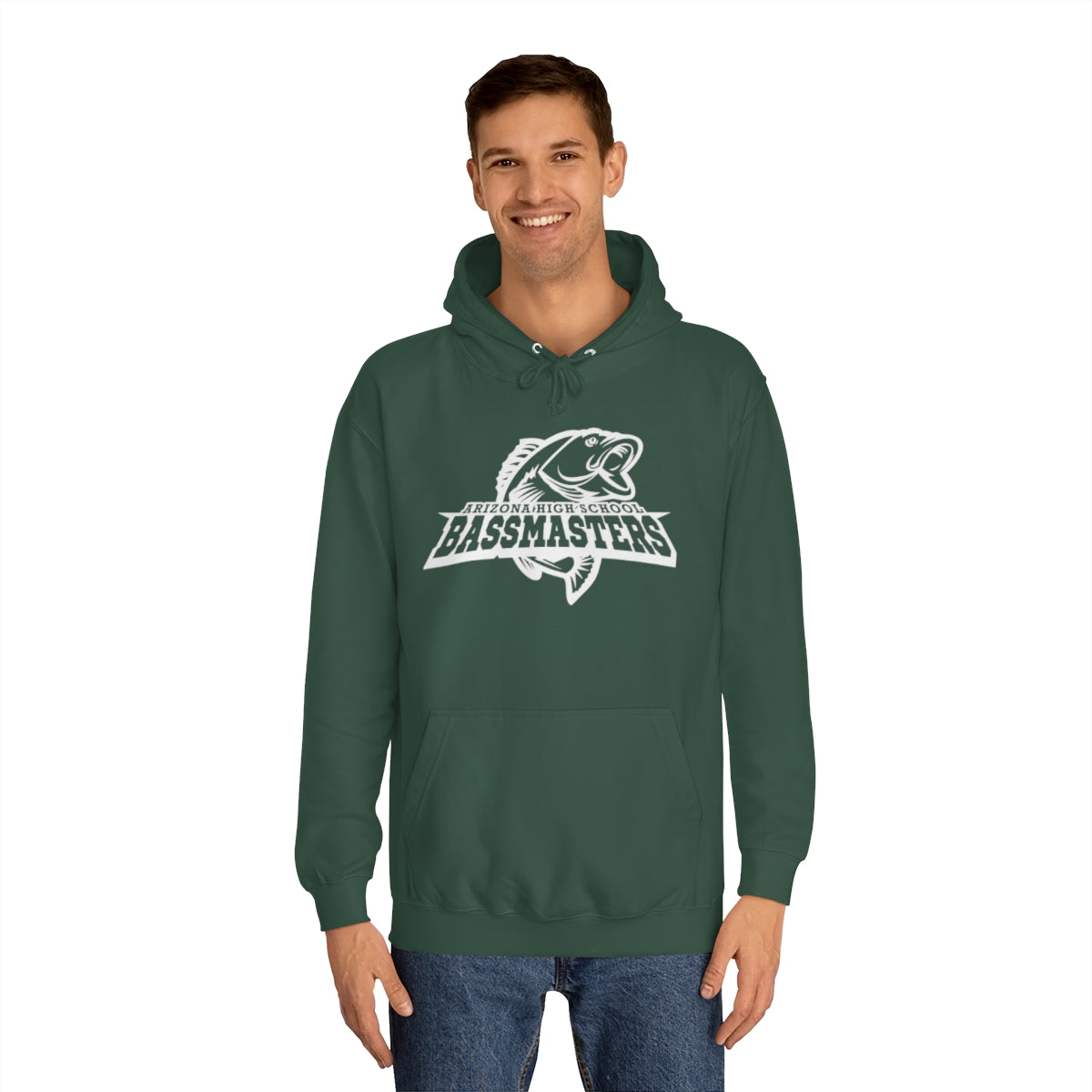 Junior Bassmasters High School Adult Hoodie - White Logo