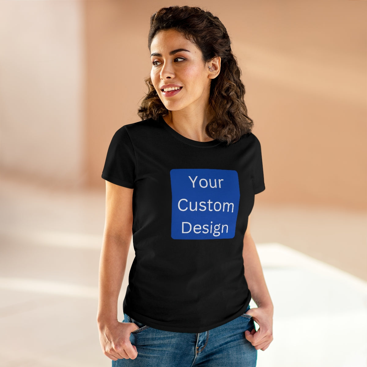 Women's Midweight Cotton Tee (Front Design Only)