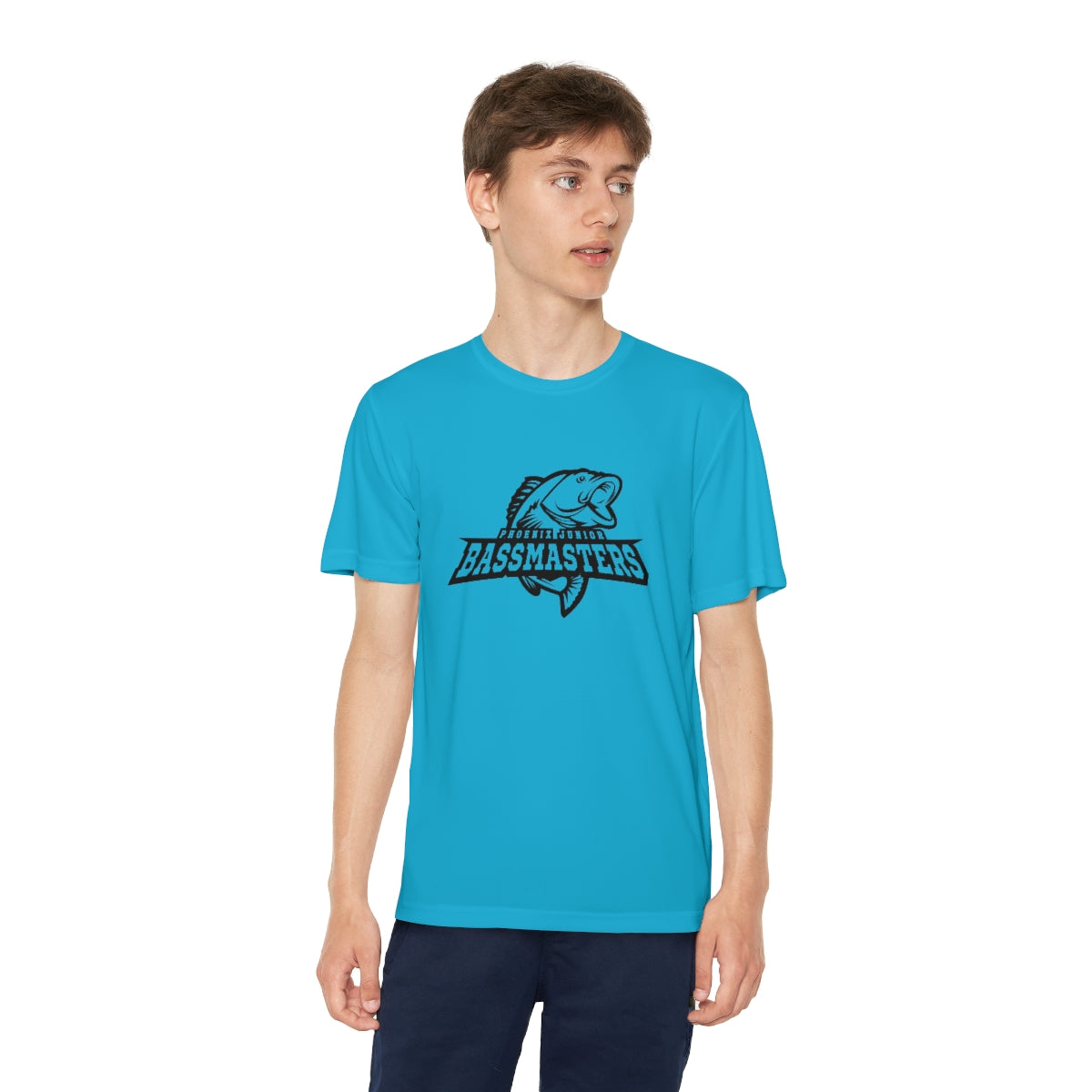 Junior Bassmasters Youth Dry Fit Tee - Black Logo