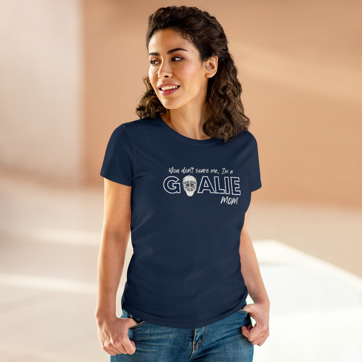 You don't scare me, I'm a Goalie Mom - Ladies Tee
