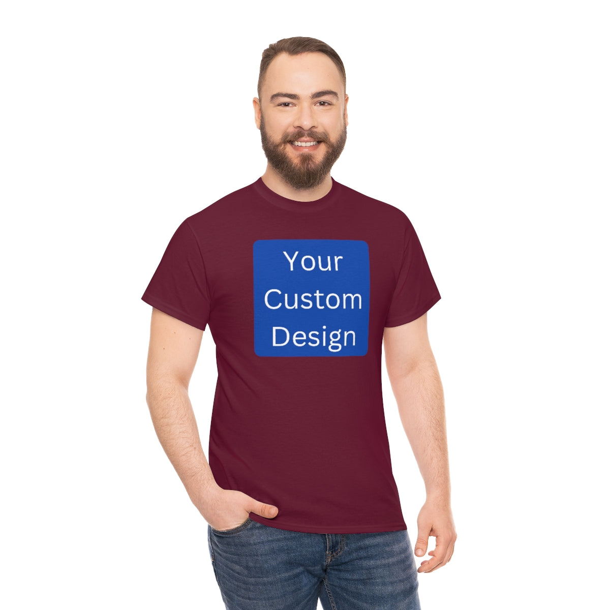 Unisex Heavy Cotton Tee (Front and Back Design)