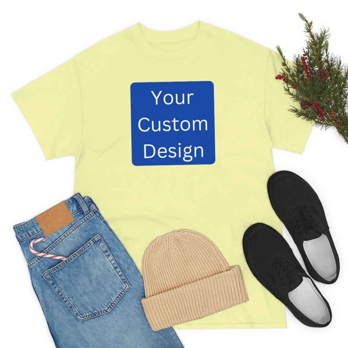 Unisex Heavy Cotton Tee (Front and Back Design)