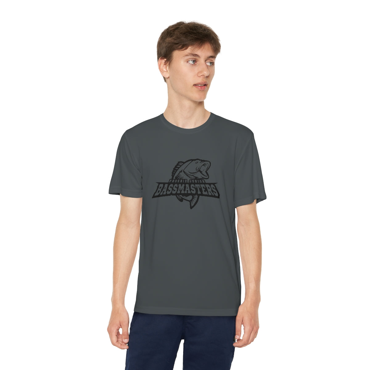 Junior Bassmasters Youth Dry Fit Tee - Black Logo