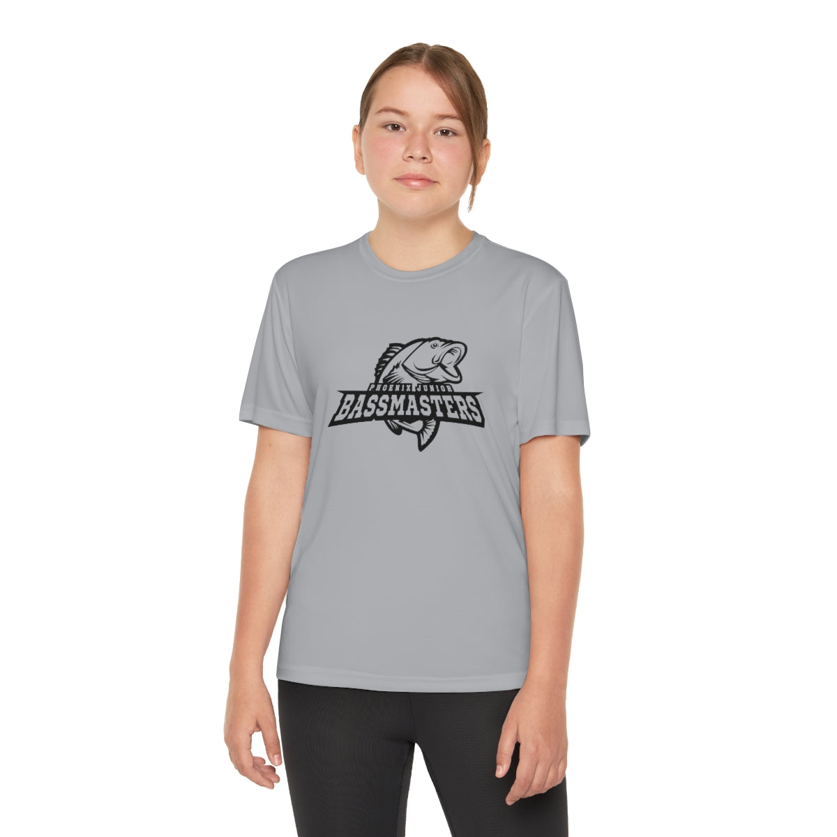 Junior Bassmasters Youth Dry Fit Tee - Black Logo